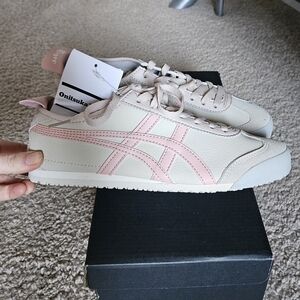 Onitsuka Tiger by Asics Women's Pink and Cream Sneaker Size 8.5